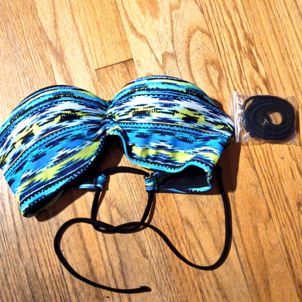 Bikini Top Size L Multicolor Padded Underwire